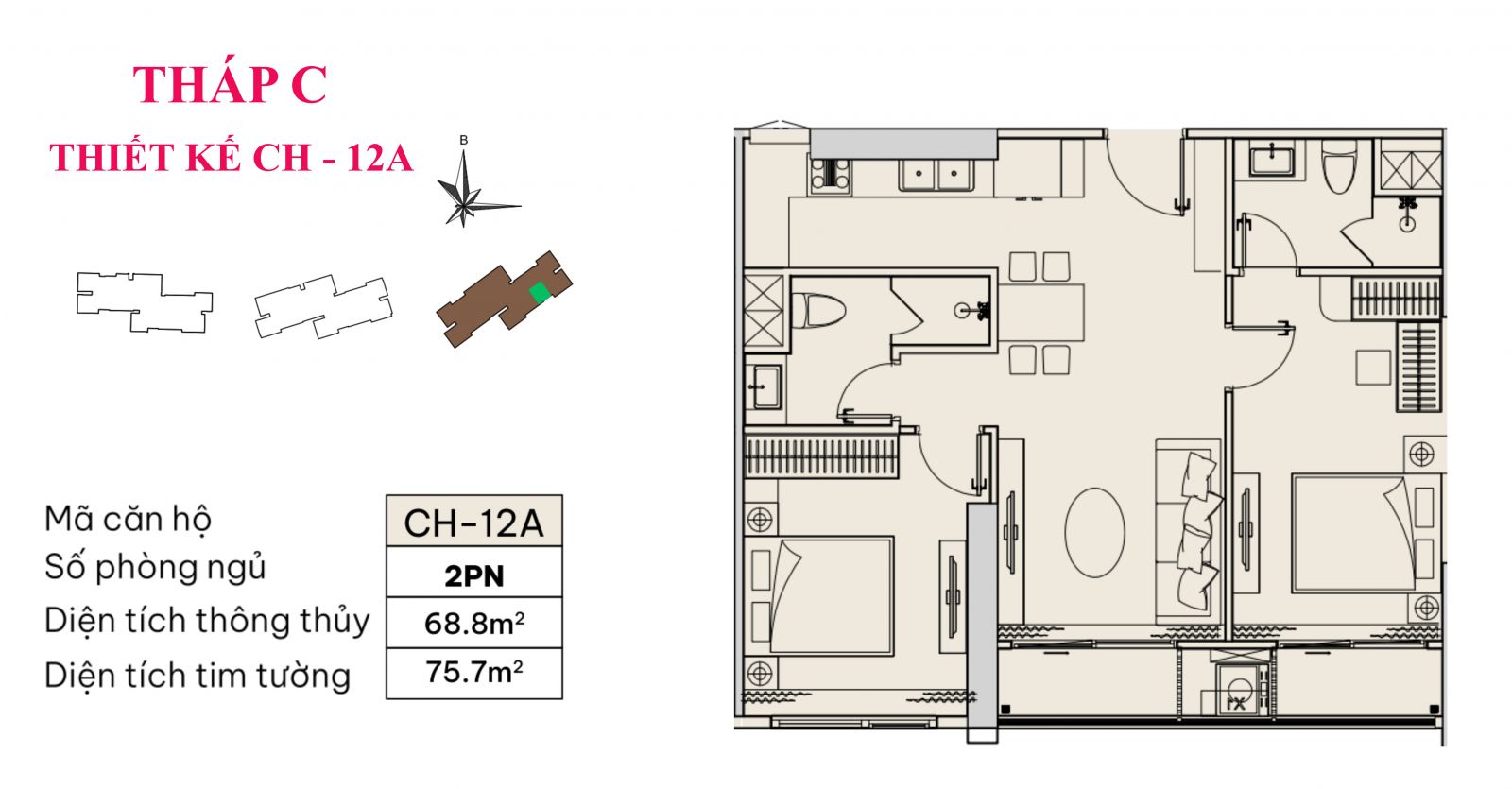 thiết kế căn CH-12A-MIK-Bắc-Giang
